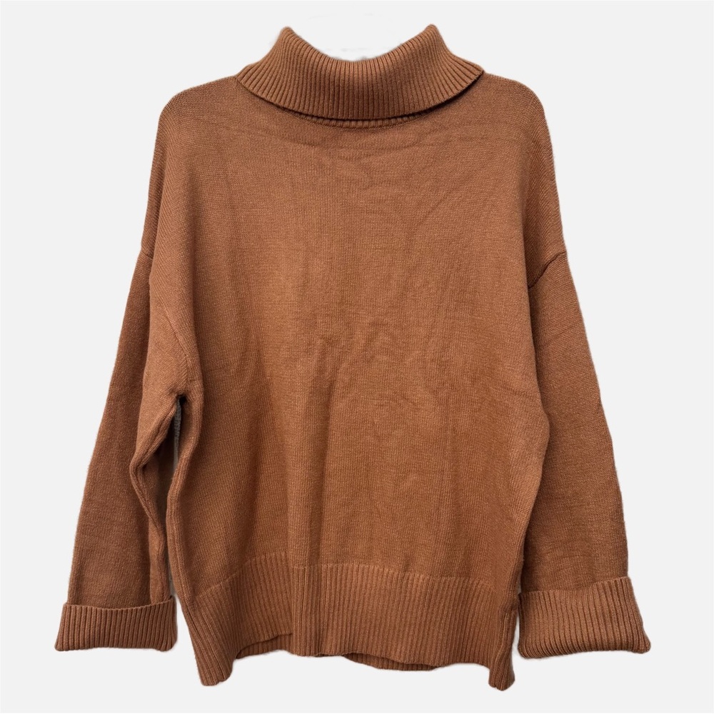 Turtleneck Sweater Womens Large Cozy Bloke Knit Grandpa Chunky Oversize Academia